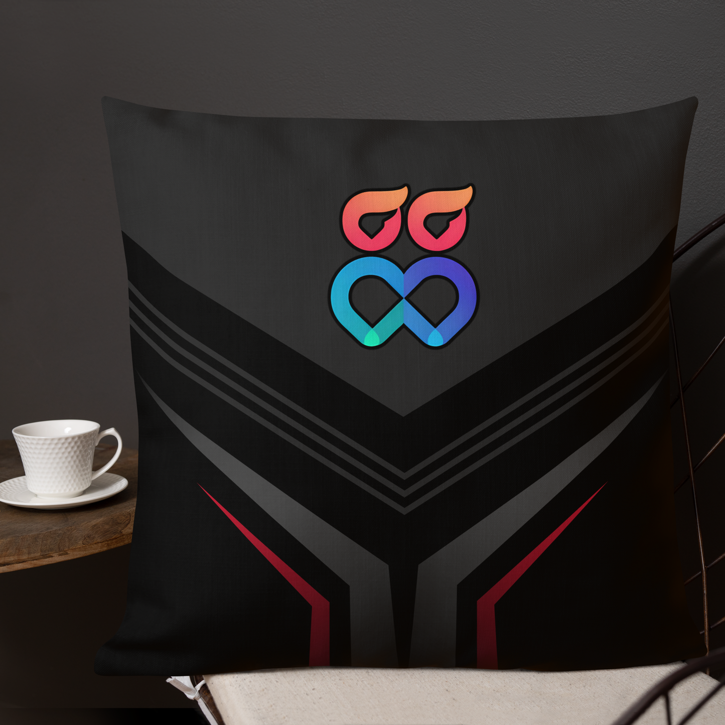 Premium-Kissen - Geometric Black