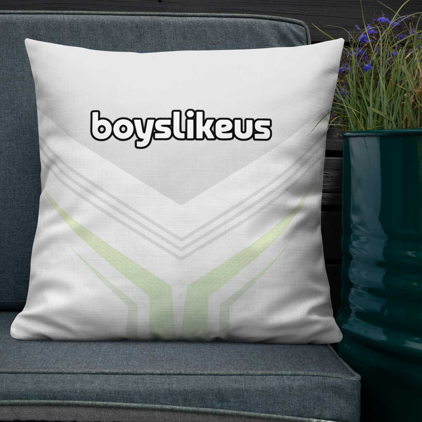 Premium-Kissen - Geometric White