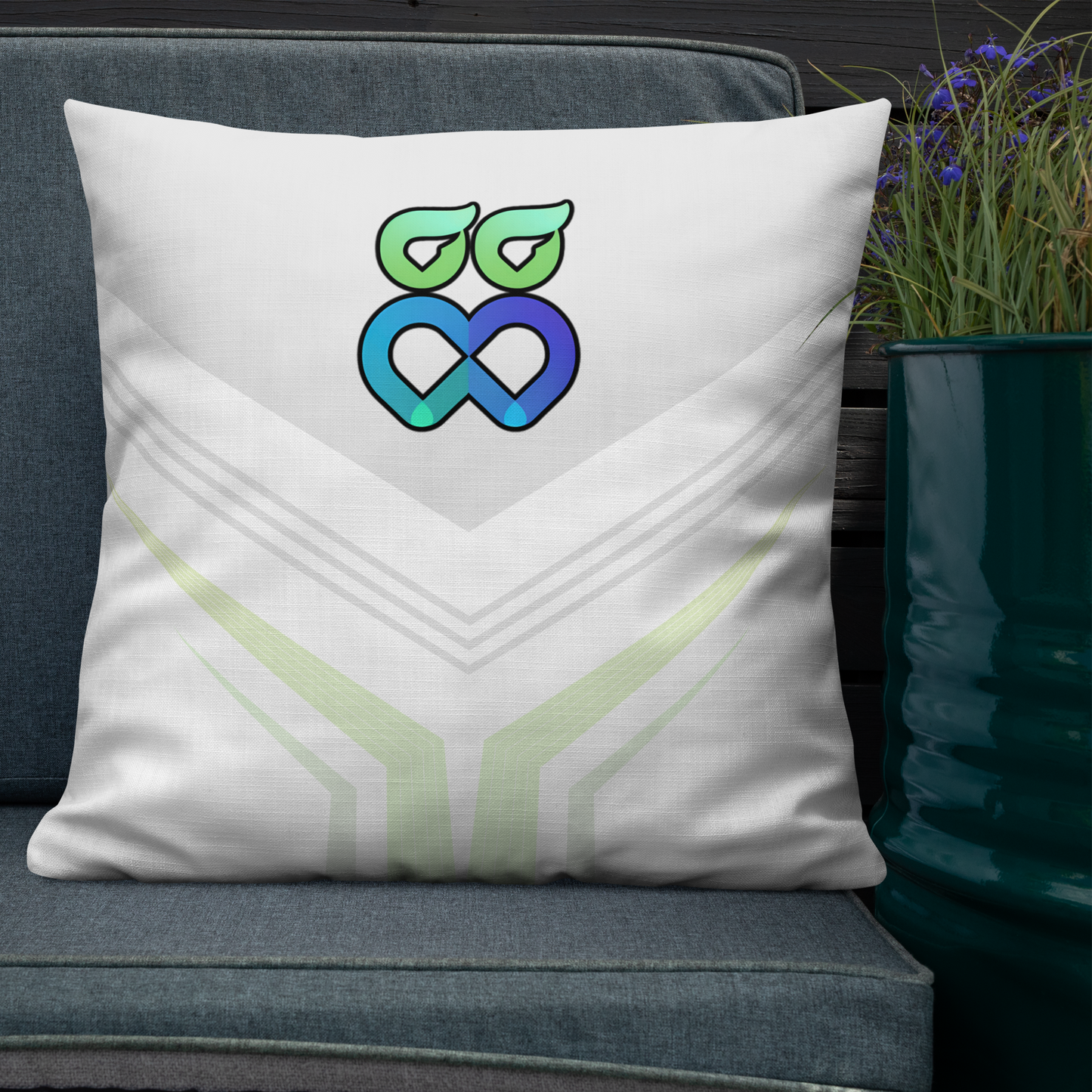 Premium-Kissen - Geometric White