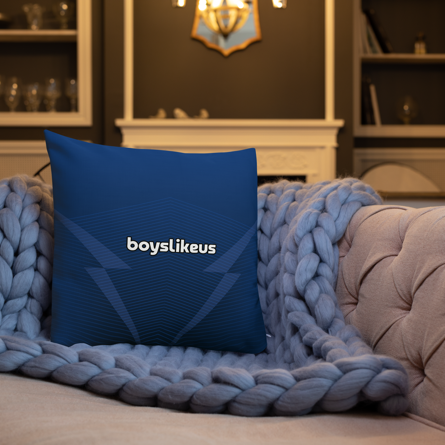 Premium-Kissen - Blue Stripes