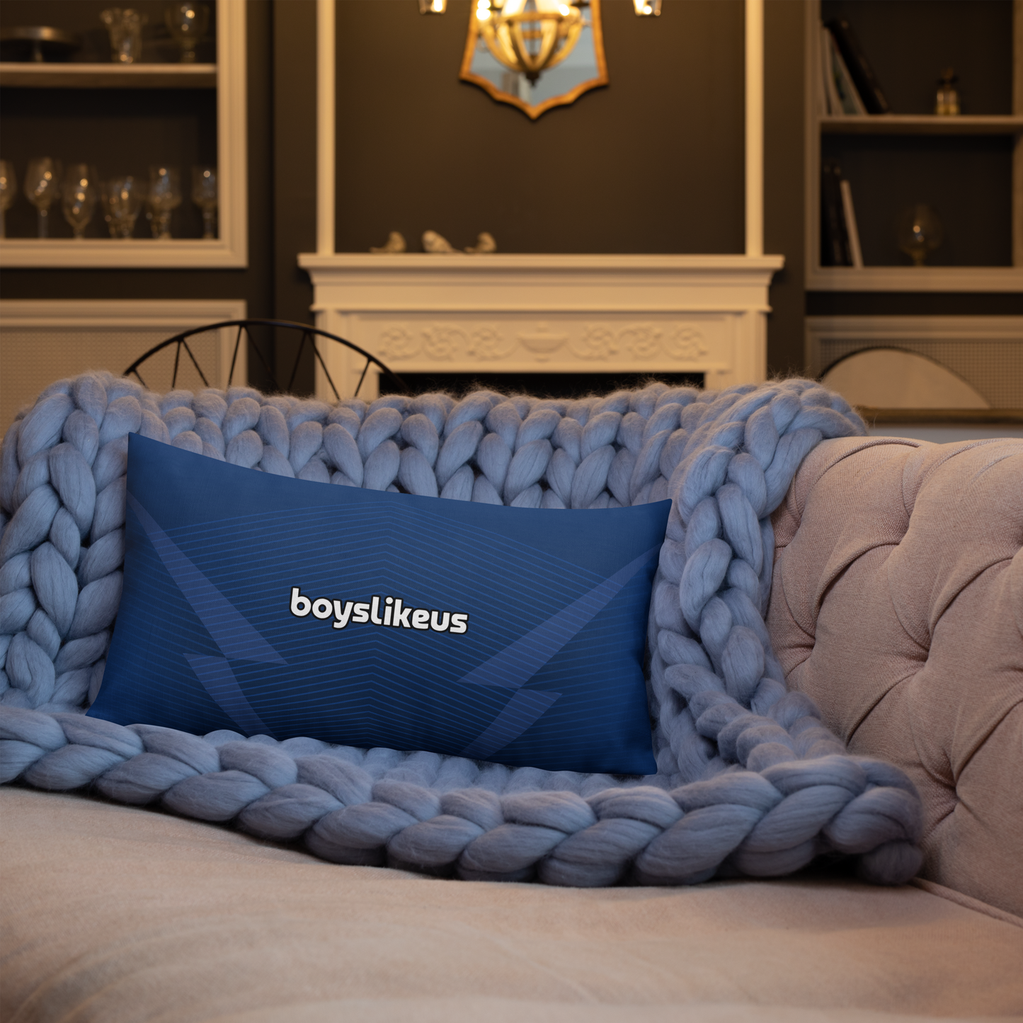 Premium-Kissen - Blue Stripes