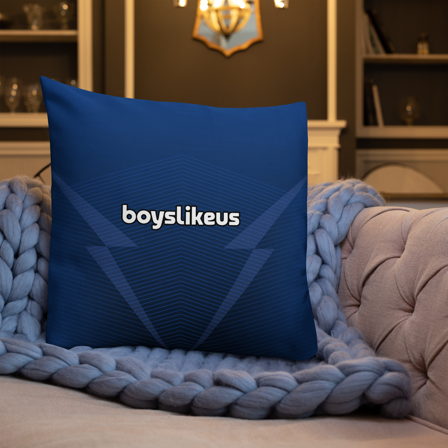 Premium-Kissen - Blue Stripes
